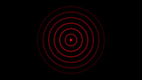 Network tower produced radio wave concept.lighting radio waves animation. R.. Stock Footage 310154589