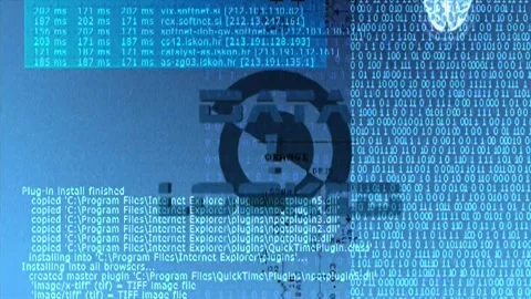 Network Traceroute Diagnostics Tool and Data Packet Routing Path 4K Stock Footage 332134891
