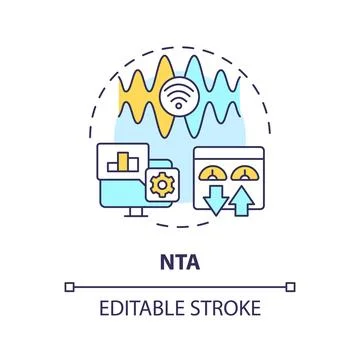 Network traffic analysis multi color concept icon Stock Illustration