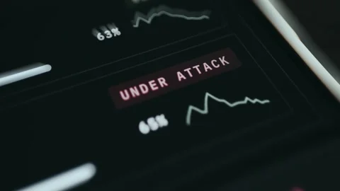 Network Traffic Analytics Selective Focus displaying digital controls Stock Footage 337880606