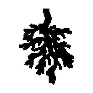 Network tree root pixel art vector illustration Stock Illustration