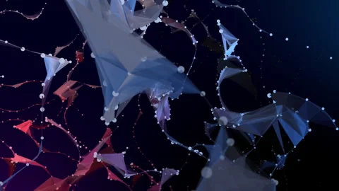 Network Triangles Cloud 02 Video stock 243365026