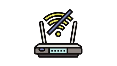 Network troubles repair computer color icon animation Stock Footage 326106497