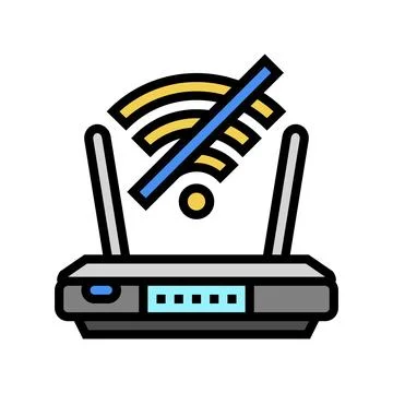 Network troubles repair computer color icon vector illustration 스톡 일러스트