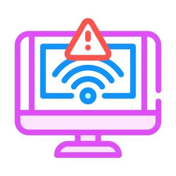 Network troubles repair computer color icon vector illustration Stock Illustration