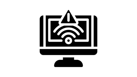 Network troubles repair computer glyph icon animation Stock Footage 326741836