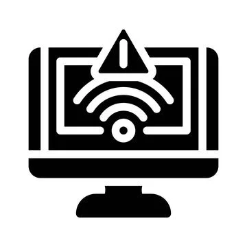 Network troubles repair computer glyph icon vector illustration Stock Illustration