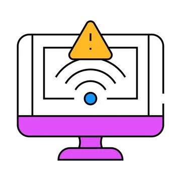 Network troubles repair computer icon color illustration Illustrazione stock