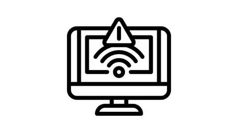 Network troubles repair computer line icon animation Stock Footage 326758557