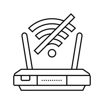 Network troubles repair computer line icon vector illustration Stockillustratie