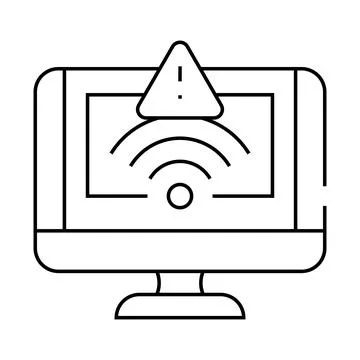 Network troubles repair computer line icon vector illustration Stock Illustration