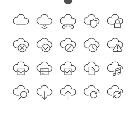 Network UI Pixel Perfect Well-crafted Vector Thin Line Icons 48x48 Ready for Illustrazione stock