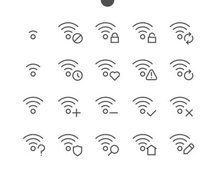 Network UI Pixel Perfect Well-crafted Vector Thin Line Icons 48x48 Ready for 스톡 일러스트