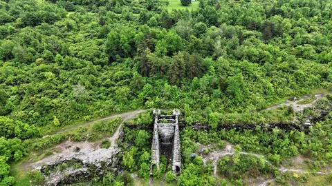 Network of Underground Tunnels - Split Rock Quarry - Syracuse, NY Stockfoto's