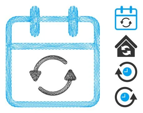 Network Update Day Vector Mesh Illustrazione stock