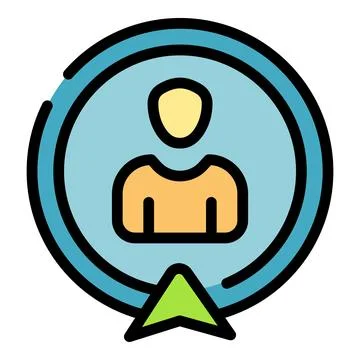 Network user icon vector flat Stock Illustration