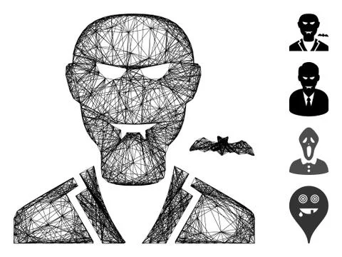 Network Vampire Vector Mesh Illustrazione stock
