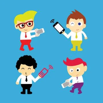 Network vector cartoon Stock Illustration