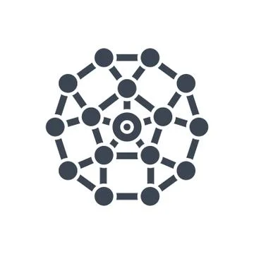Network Vector Glyph Icon Stock Illustration
