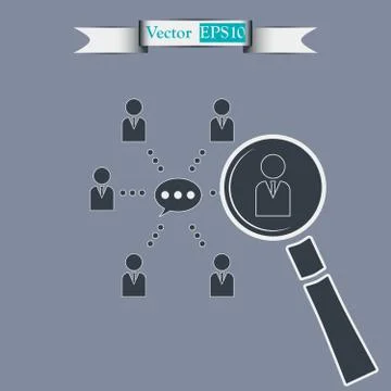 Network vector icon Stock Illustration