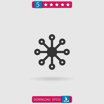 Network vector icon Stock Illustration