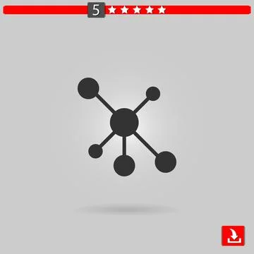 Network vector icon Stock Illustration