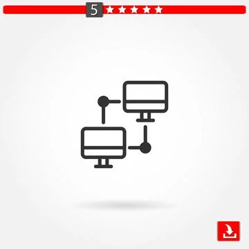 Network vector icon Stock Illustration