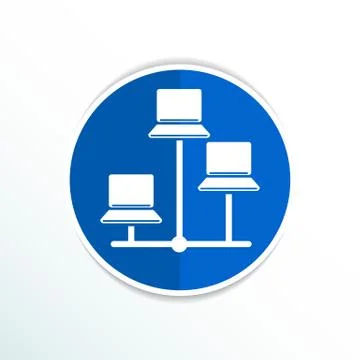 Network - vector icon networking wired lan web Stock Illustration