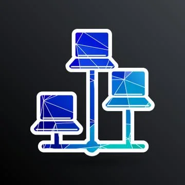 Network - vector icon networking wired lan web イラスト素材