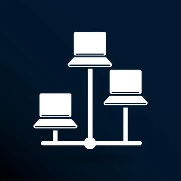 Network - vector icon networking wired lan web イラスト素材