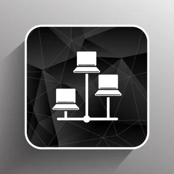 Network - vector icon networking wired lan web Stock Illustration