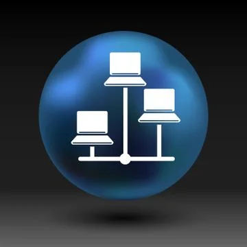 Network - vector icon networking wired lan web Stock Illustration