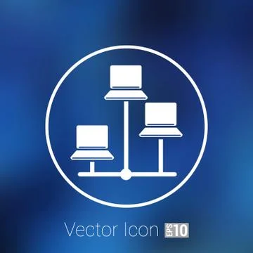 Network - vector icon networking wired lan web イラスト素材