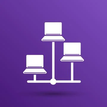 Network - vector icon networking wired lan web イラスト素材