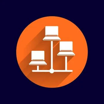 Network - vector icon networking wired lan web Illustrazione stock