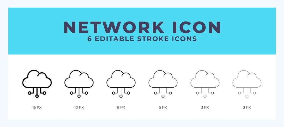 Network vector icon for web and app. Editable stroke vector illustration Stock Illustration
