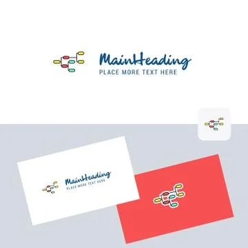 Network vector logotype with business card template. Elegant corporate identi Stock Illustration