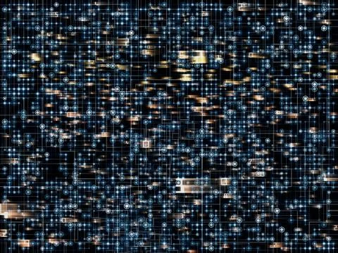 Network Visualization 스톡 일러스트