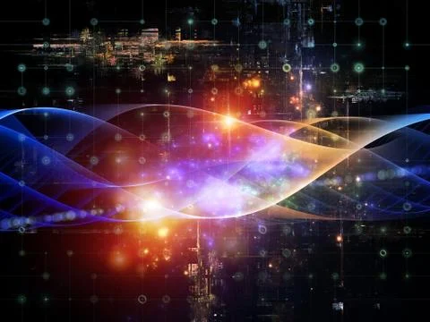 Network Visualization Illustrazione stock