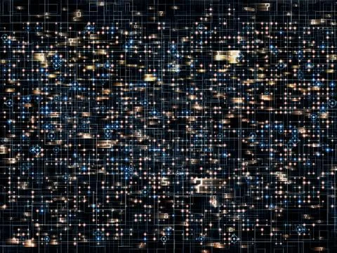 Network Visualization Stock Illustration