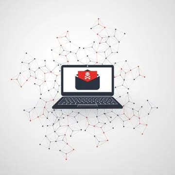 Network Vulnerability Stock Illustration