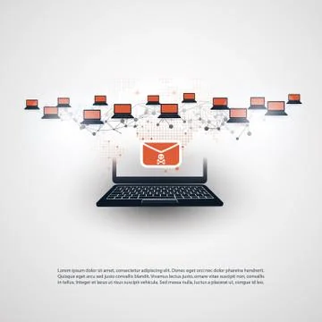 Network Vulnerability Stock Illustration