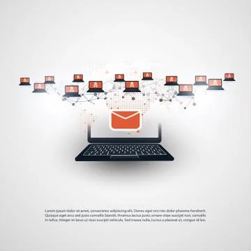 Network Vulnerability Stock Illustration