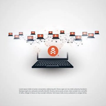 Network Vulnerability Stock Illustration