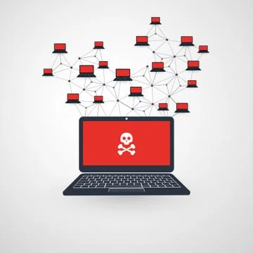 Network Vulnerability Stock Illustration