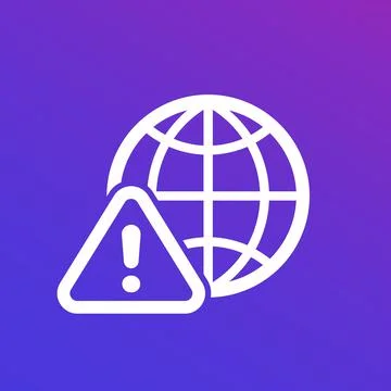 Network warning icon for web 스톡 일러스트