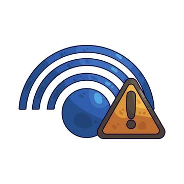 Network warning illustration Stock Illustration