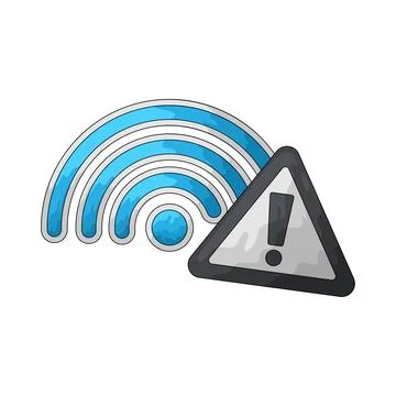 Network warning illustration 스톡 일러스트