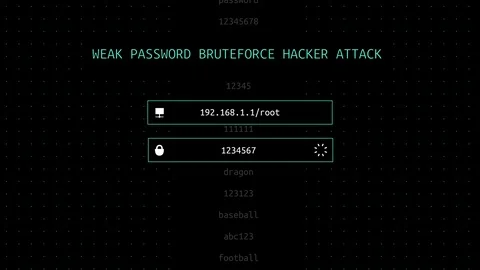 Network weak password dictionary attack TV concept Stock Footage 105680260