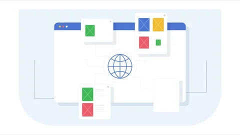 Network website design animation Stock Footage 264696773